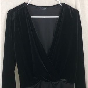 Plunging neckline bodysuit